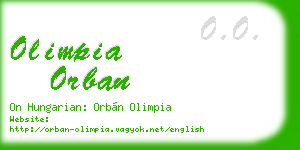 olimpia orban business card