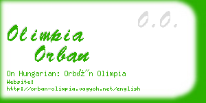 olimpia orban business card